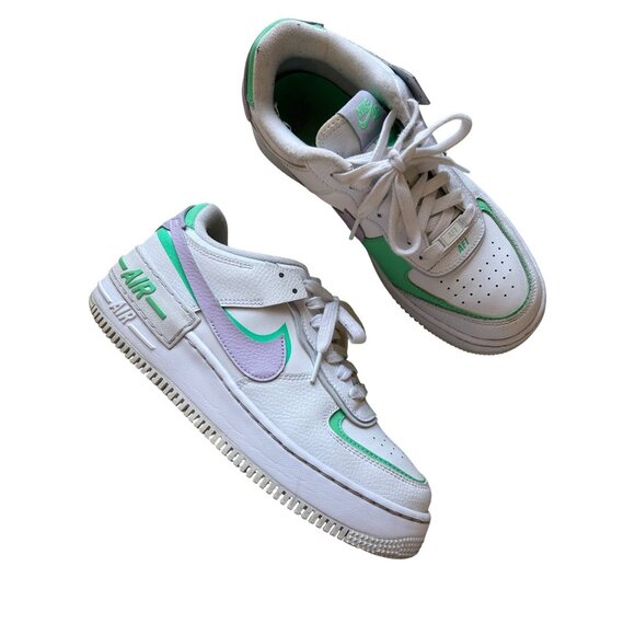 Nike Air Force 1 women's Sz 9.5 Shadow White Infinity Lilac - Picture 10 of 10